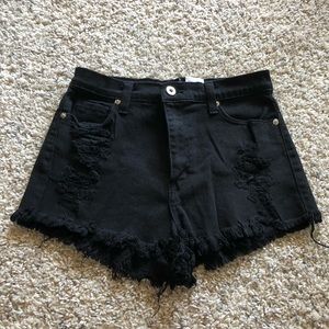 Black High Waist Shorts